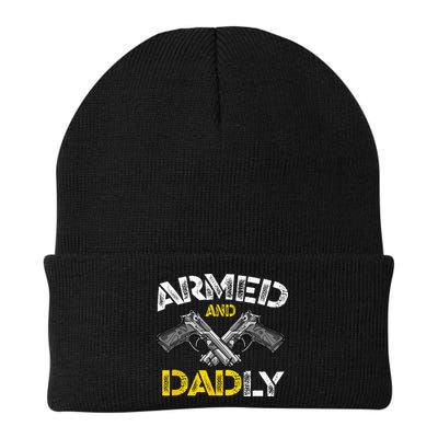 Armed And Dadly Funny Armed And Deadly Dad Fathers Day Beanie