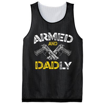 Armed And Dadly Funny Armed And Deadly Dad Fathers Day Mesh Reversible Basketball Jersey Tank