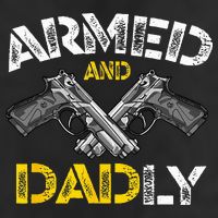 Armed And Dadly Funny Armed And Deadly Dad Fathers Day 25L Jumbo Tote