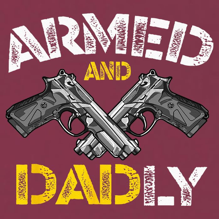 Armed And Dadly Funny Armed And Deadly Dad Fathers Day 16oz Travel Tumbler