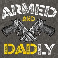 Armed And Dadly Funny Armed And Deadly Dad Fathers Day Cotton Canvas Backpack