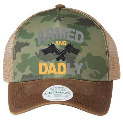 Armed And Dadly Fathers Day Gift Legacy Tie Dye Trucker Hat