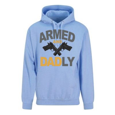 Armed And Dadly Fathers Day Gift Unisex Surf Hoodie