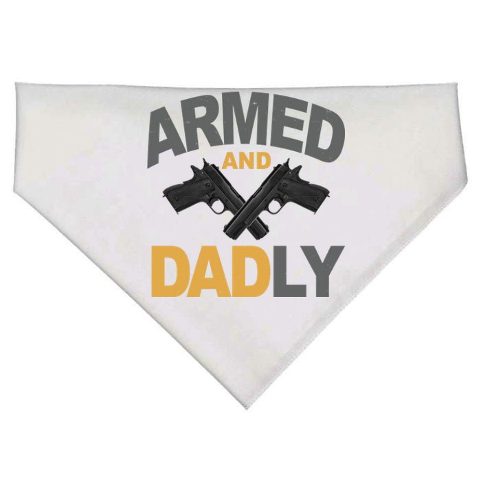 Armed And Dadly Fathers Day Gift USA-Made Doggie Bandana