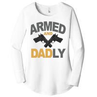 Armed And Dadly Fathers Day Gift Women's Perfect Tri Tunic Long Sleeve Shirt