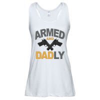 Armed And Dadly Fathers Day Gift Ladies Essential Flowy Tank