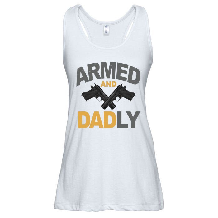 Armed And Dadly Fathers Day Gift Ladies Essential Flowy Tank