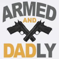 Armed And Dadly Fathers Day Gift Crop Fleece Hoodie