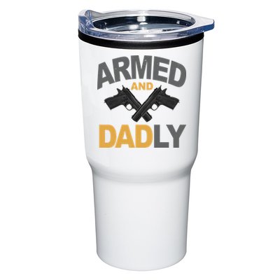 Armed And Dadly Fathers Day Gift Tumbler