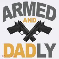 Armed And Dadly Fathers Day Gift Youth Performance Sprint T-Shirt