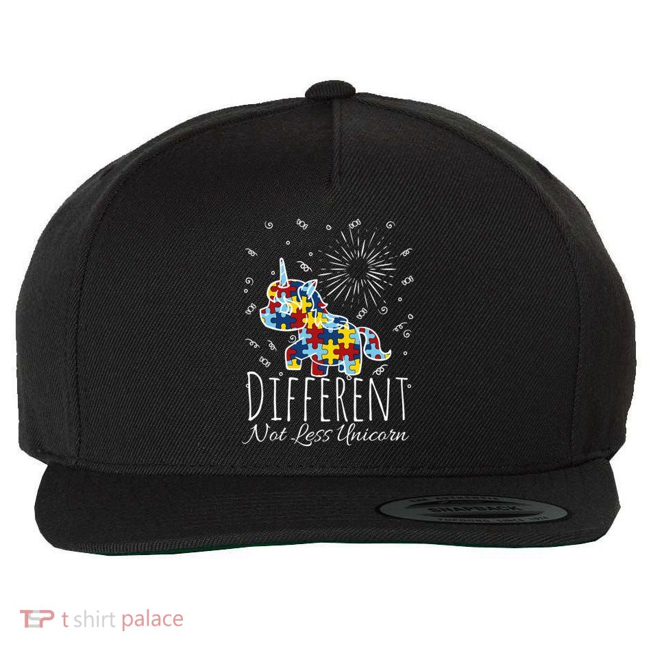 Autism Awareness Different Not Less Unicorn Lover Gift Wool Snapback Cap