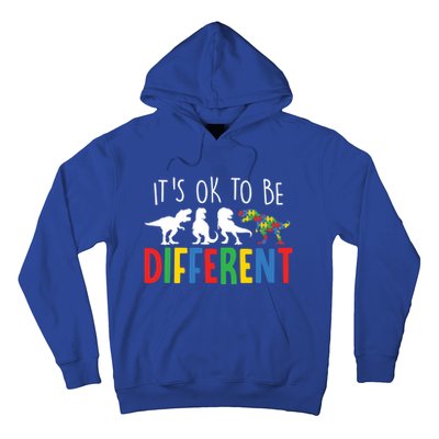 Autism Awareness Dinosaur ItS Ok To Be Different Meaningful Gift Hoodie