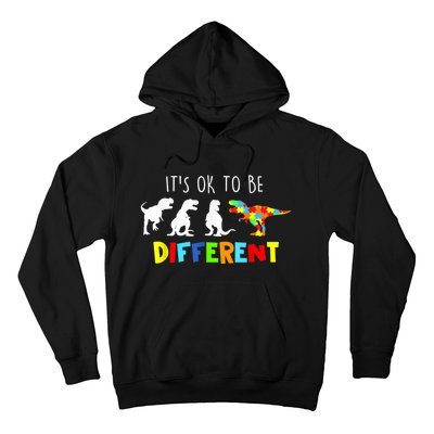 Autism Awareness Dinosaur Boy Its Ok To Be Different Hoodie