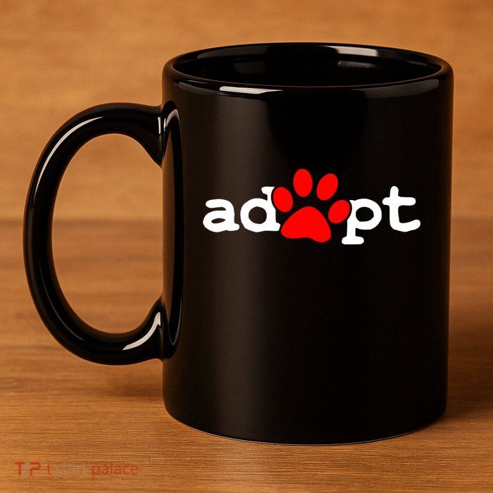 Adopt 11oz C Handle Ceramic Mug
