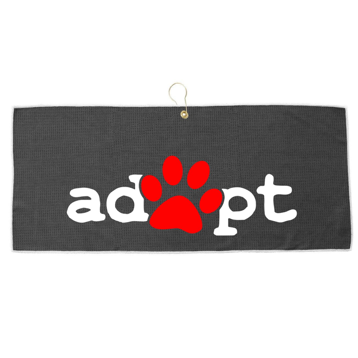 Adopt Large Microfiber Waffle Golf Towel