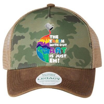 Autism Awareness Drawing The Earth Without Art Is Just Eh Legacy Tie Dye Trucker Hat