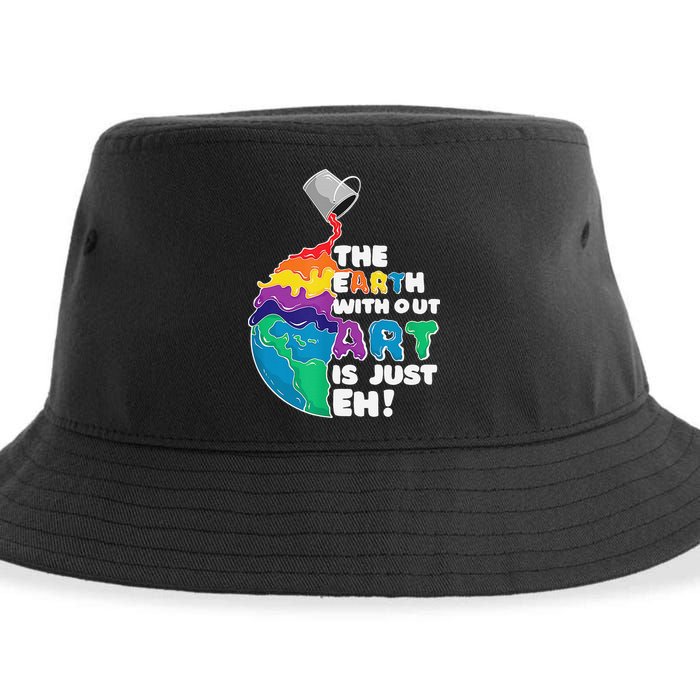 Autism Awareness Drawing The Earth Without Art Is Just Eh Sustainable Bucket Hat