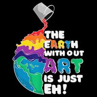 Autism Awareness Drawing The Earth Without Art Is Just Eh Sustainable Bucket Hat