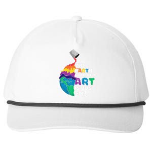 Autism Awareness Drawing The Earth Without Art Is Just Eh Snapback Five-Panel Rope Hat