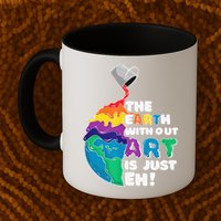Autism Awareness Drawing The Earth Without Art Is Just Eh Mug