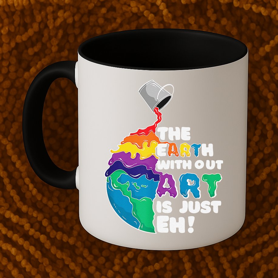 Autism Awareness Drawing The Earth Without Art Is Just Eh Mug
