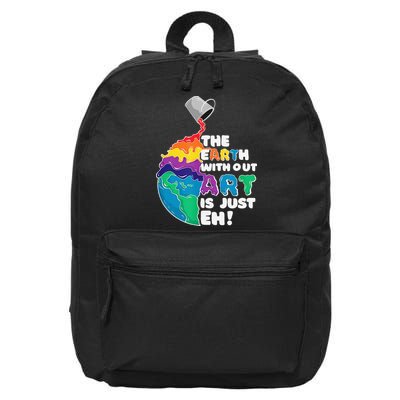 Autism Awareness Drawing The Earth Without Art Is Just Eh 16 in Basic Backpack