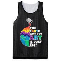Autism Awareness Drawing The Earth Without Art Is Just Eh Mesh Reversible Basketball Jersey Tank