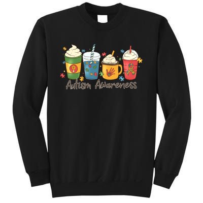 Autism Awareness Day Coffee Cups Sweatshirt