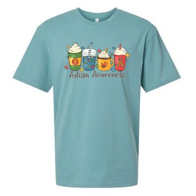 Autism Awareness Day Coffee Cups Sueded Cloud Jersey T-Shirt