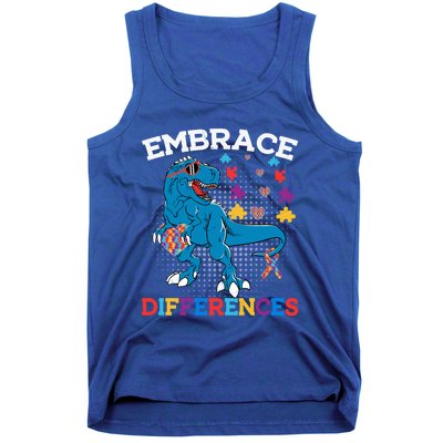 Autism Awareness Dinosaur Trex Gift Tank Top