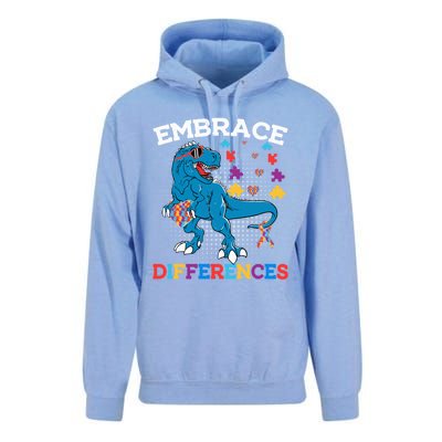 Autism Awareness Dinosaur Trex Gift Unisex Surf Hoodie