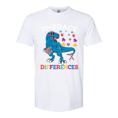 Autism Awareness Dinosaur Trex Gift Softstyle CVC T-Shirt