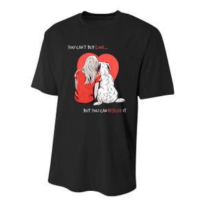 Adopt A Dog For Women Men Adopt Youth Performance Sprint T-Shirt