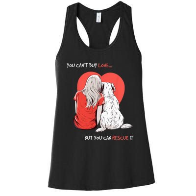 Adopt A Dog For Women Men Adopt Women's Racerback Tank