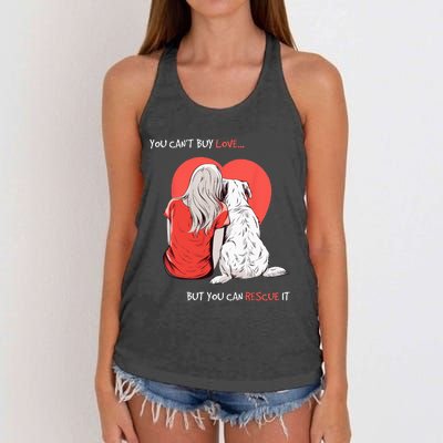 Adopt A Dog For Women Men Adopt Women's Knotted Racerback Tank