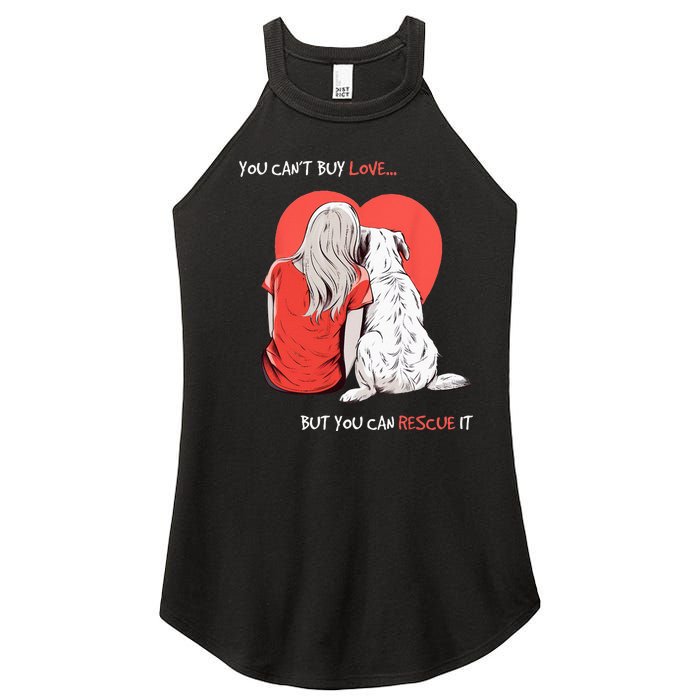 Adopt A Dog For Women Men Adopt Women’s Perfect Tri Rocker Tank