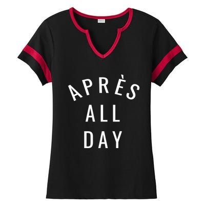 Apres All Day Winter Sports Gift Ladies Halftime Notch Neck Tee