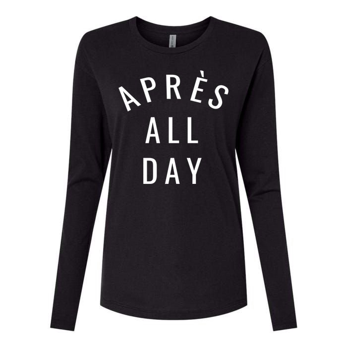 Apres All Day Winter Sports Gift Womens Cotton Relaxed Long Sleeve T-Shirt