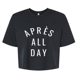 Apres All Day Winter Sports Gift Bella+Canvas Jersey Crop Tee