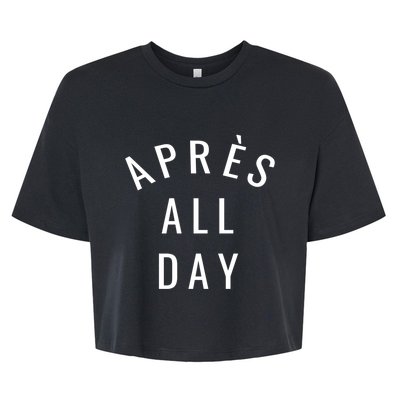 Apres All Day Winter Sports Gift Bella+Canvas Jersey Crop Tee