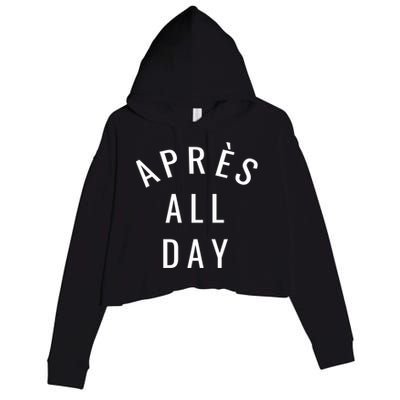 Apres All Day Winter Sports Gift Crop Fleece Hoodie