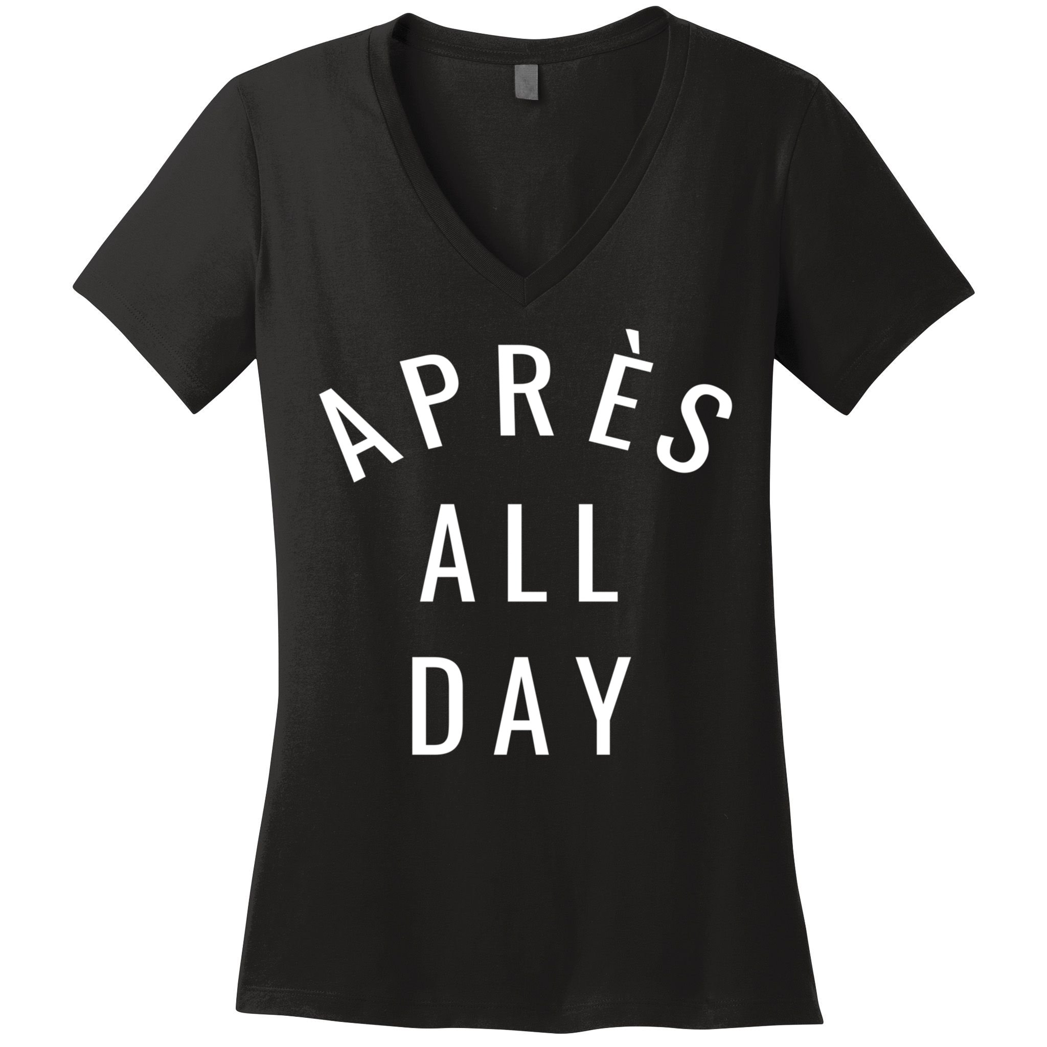 Apres All Day Winter Sports Gift Women's V-Neck T-Shirt