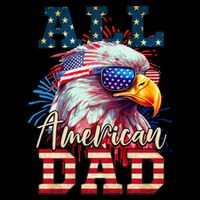All American Dad Eagle Stripe Pom Pom Beanie