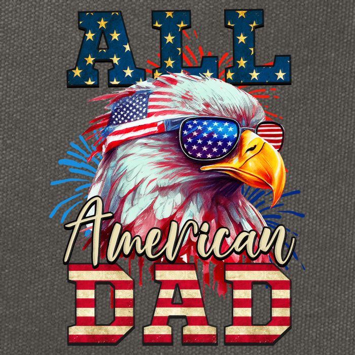 All American Dad Eagle Cotton Canvas Backpack