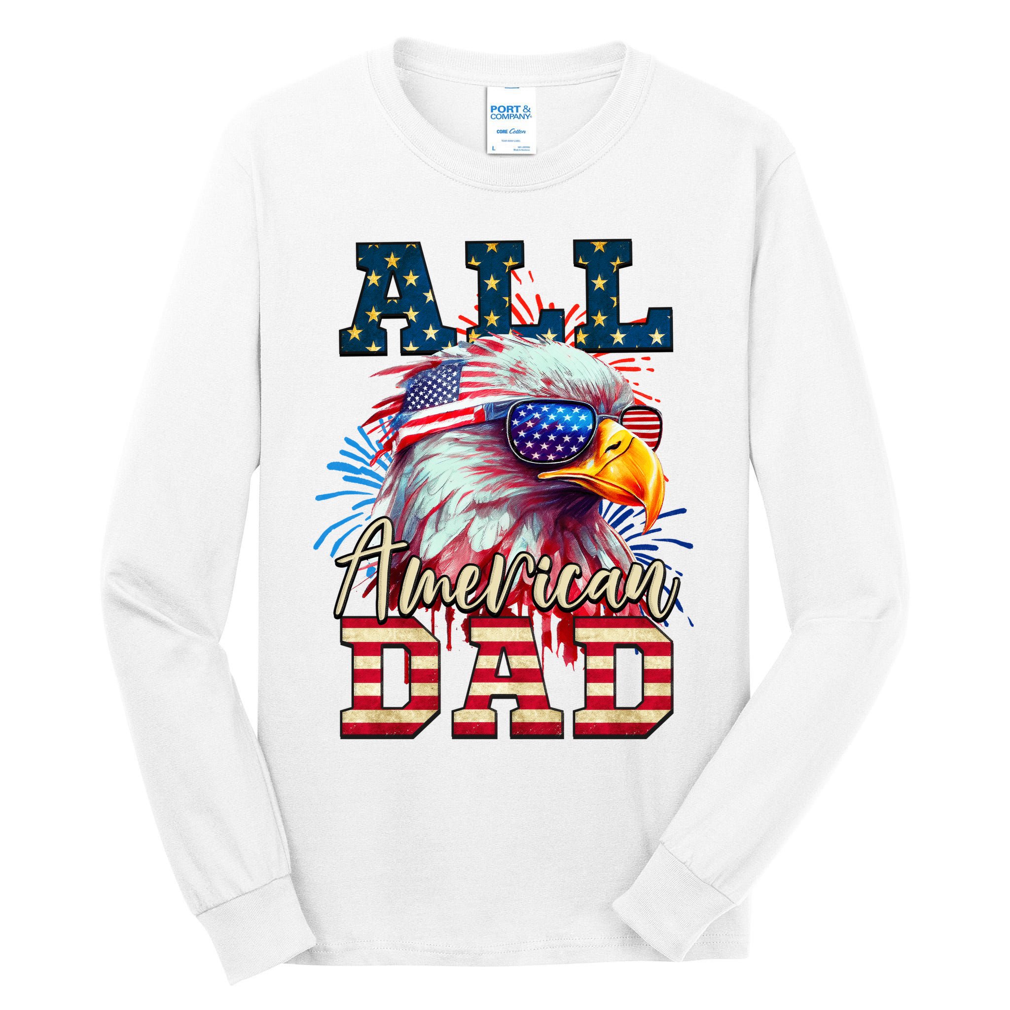 All American Dad Eagle Tall Long Sleeve T-Shirt