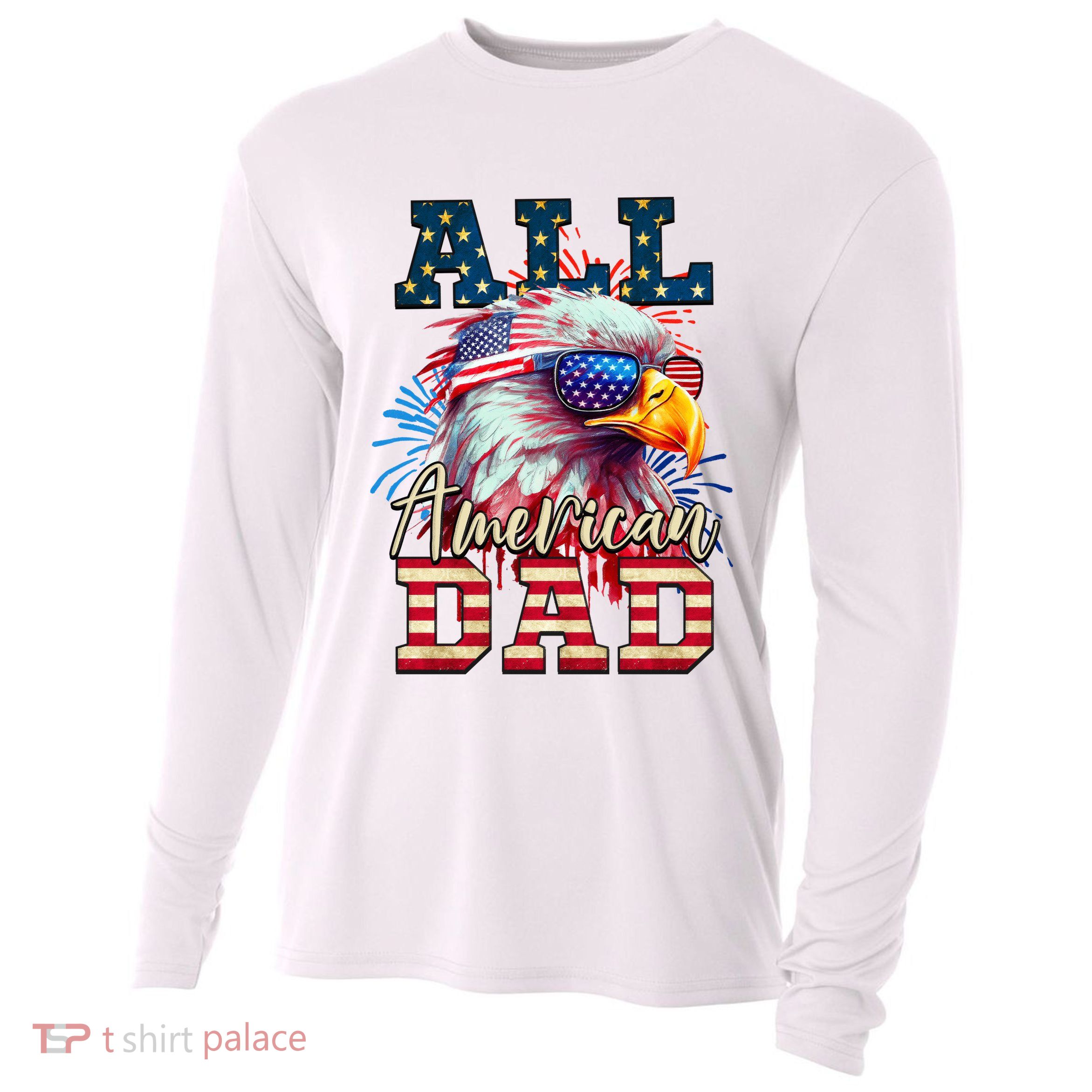 All American Dad Eagle Cooling Performance Long Sleeve Crew