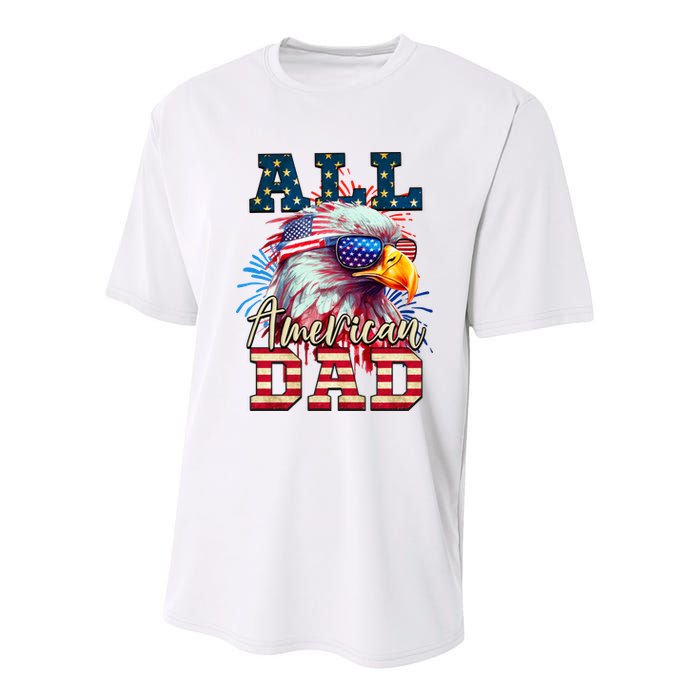 All American Dad Eagle Youth Performance Sprint T-Shirt