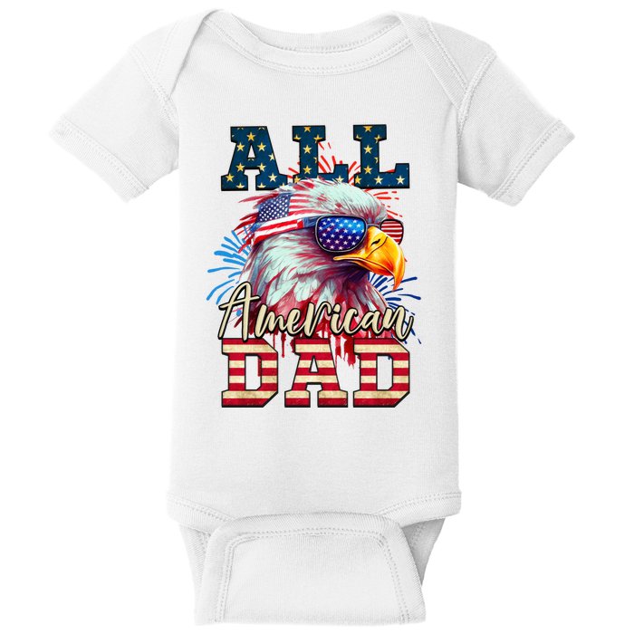 All American Dad Eagle Baby Bodysuit