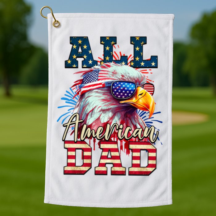 All American Dad Eagle Golf Towel