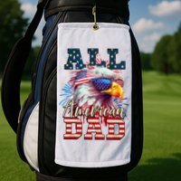 All American Dad Eagle Golf Towel